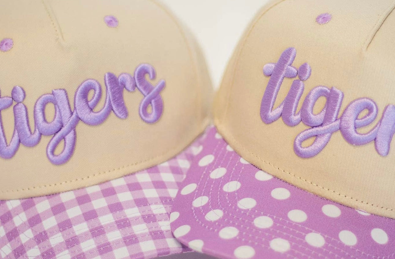 Adult Gingham Tigers Hat