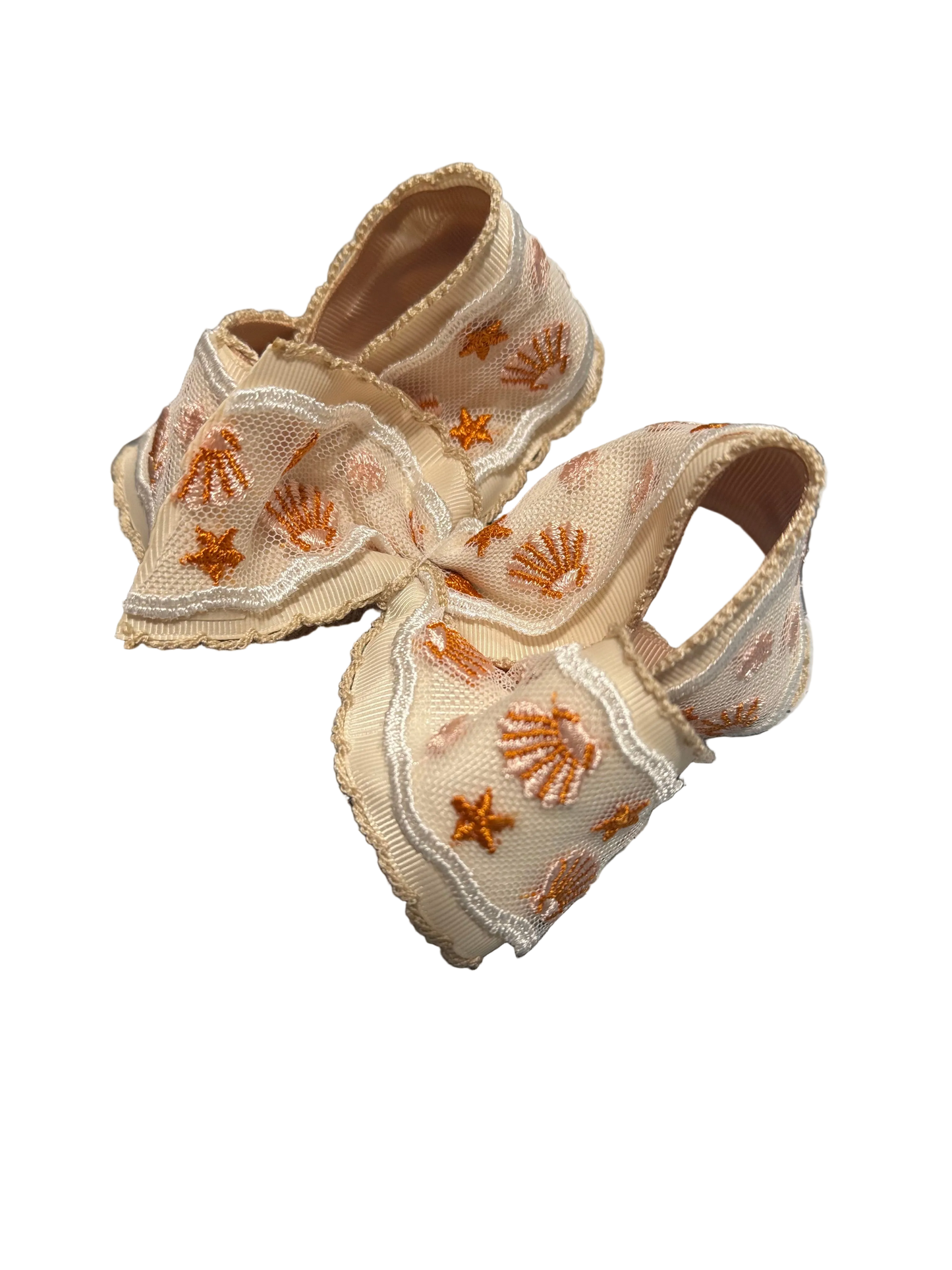 Tan Seashell Bow