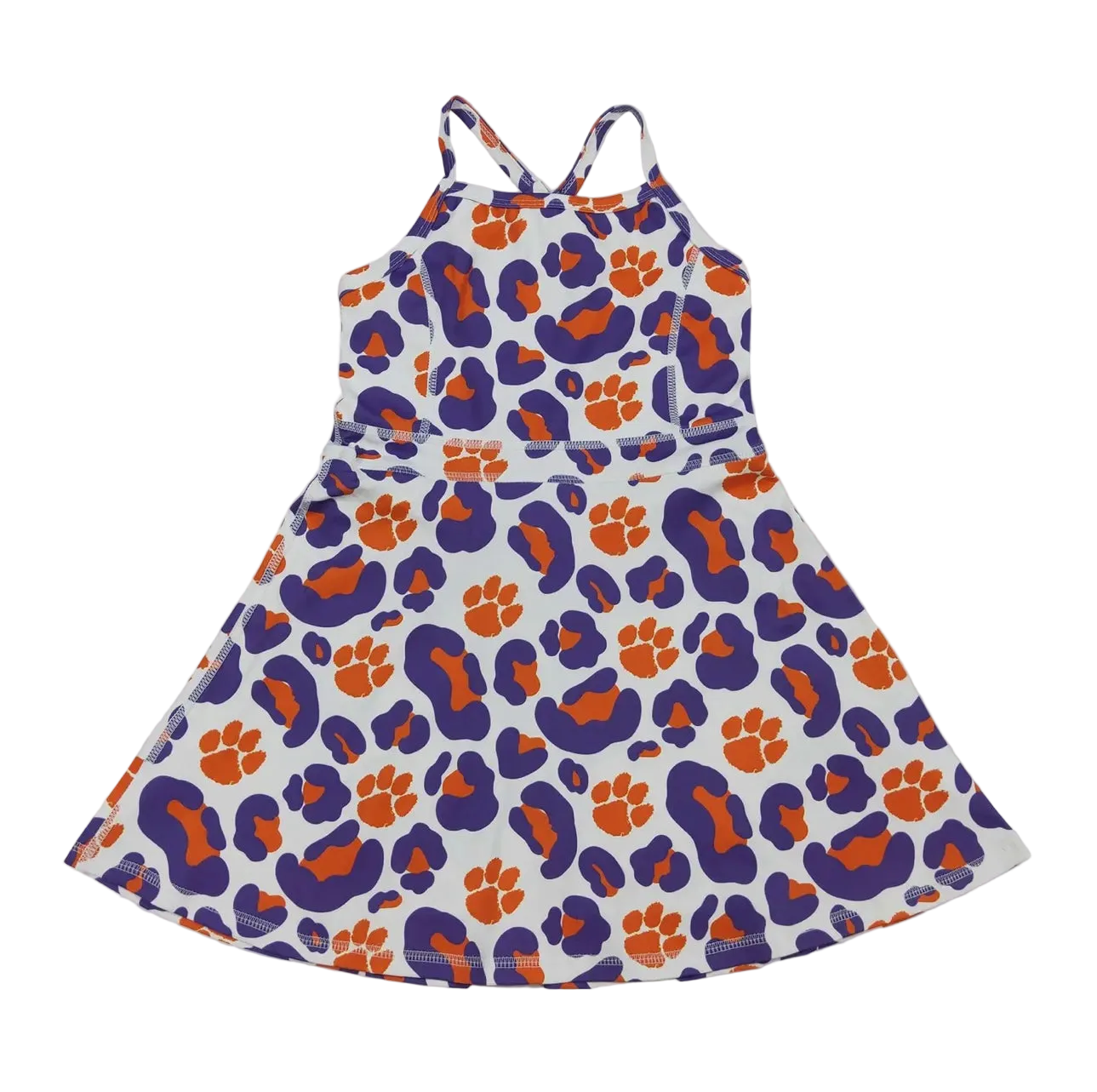 Game Day Leopard Print Girls Athletic Dress