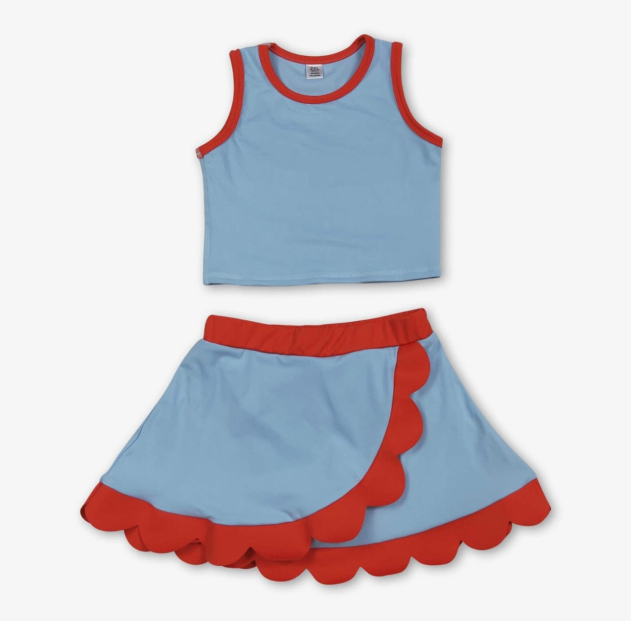 Girls Scallop Active Wear Set