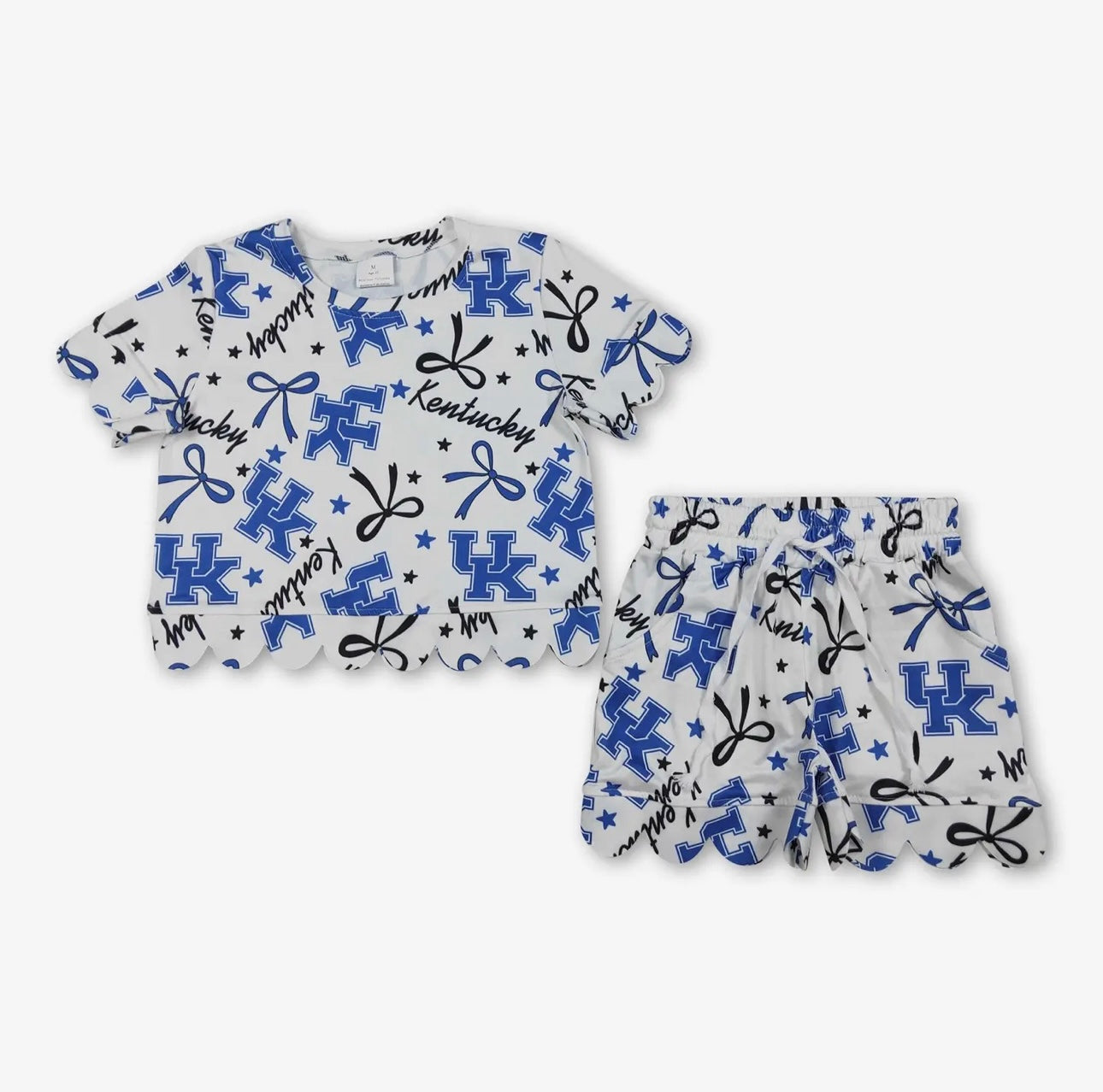 Girls Gameday Scallop Short Set