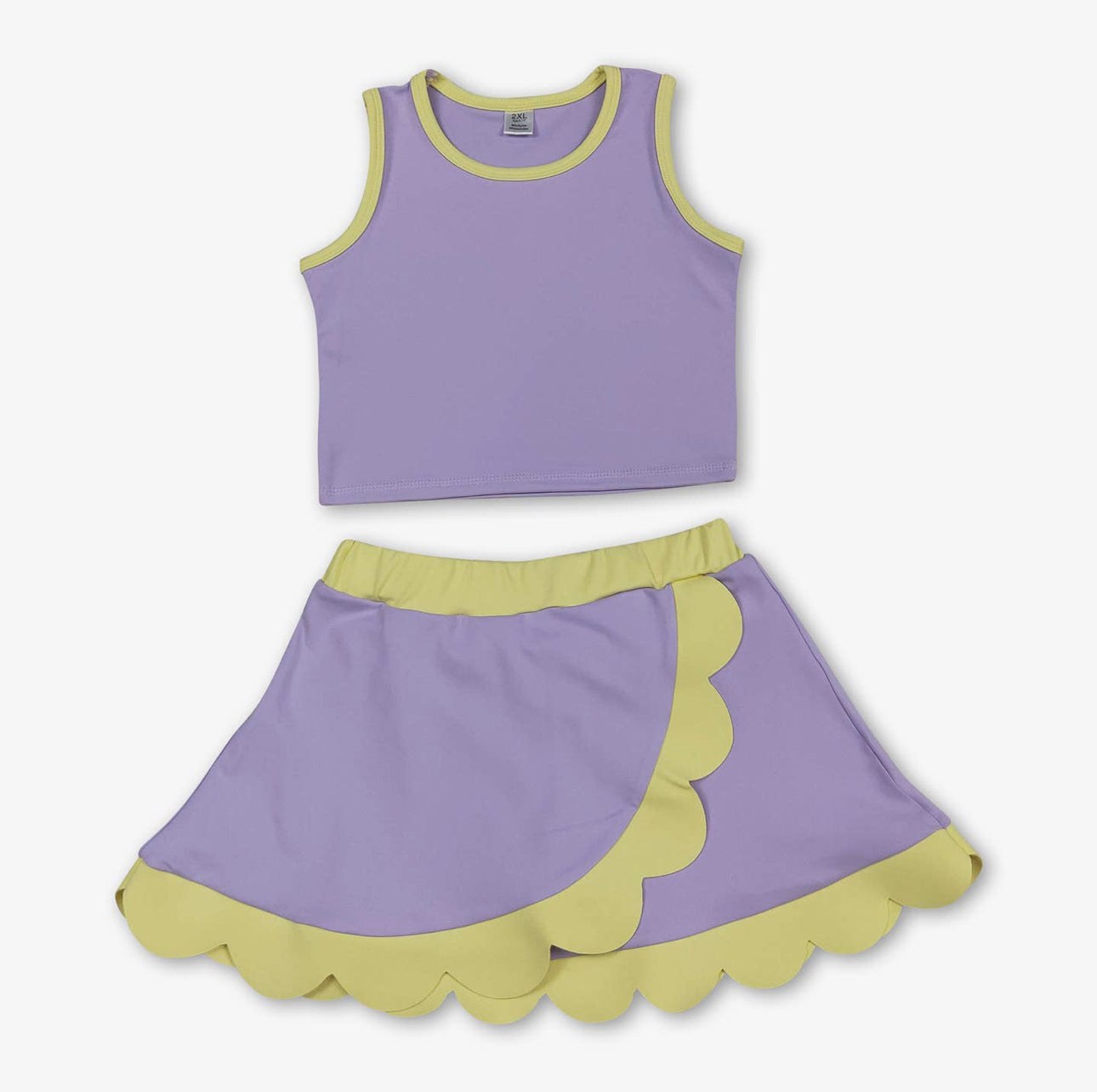 Girls Scallop Active Wear Set