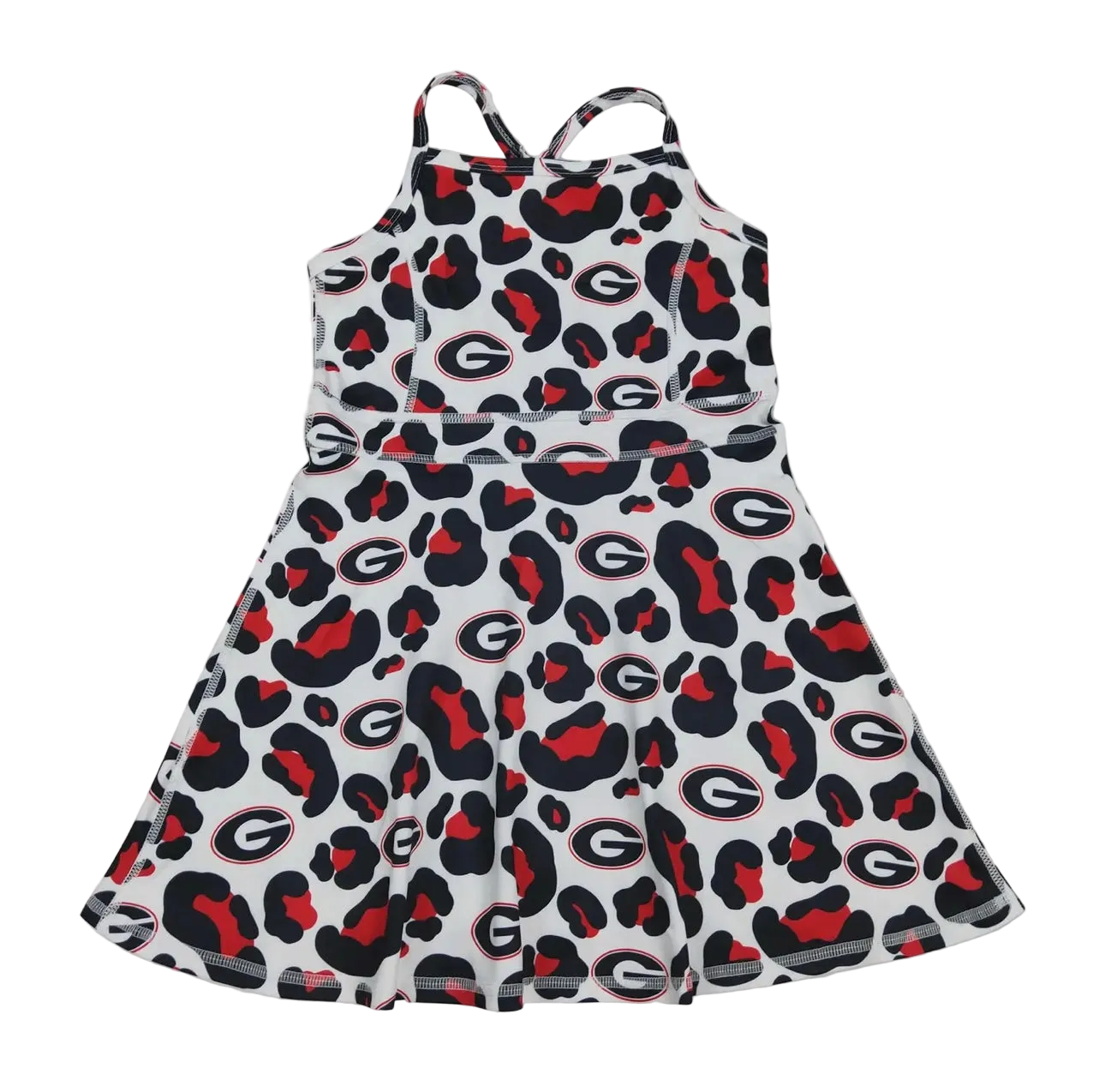 Game Day Leopard Print Girls Athletic Dress