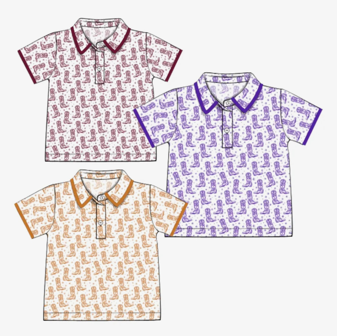 Boys Boots Collard Shirt