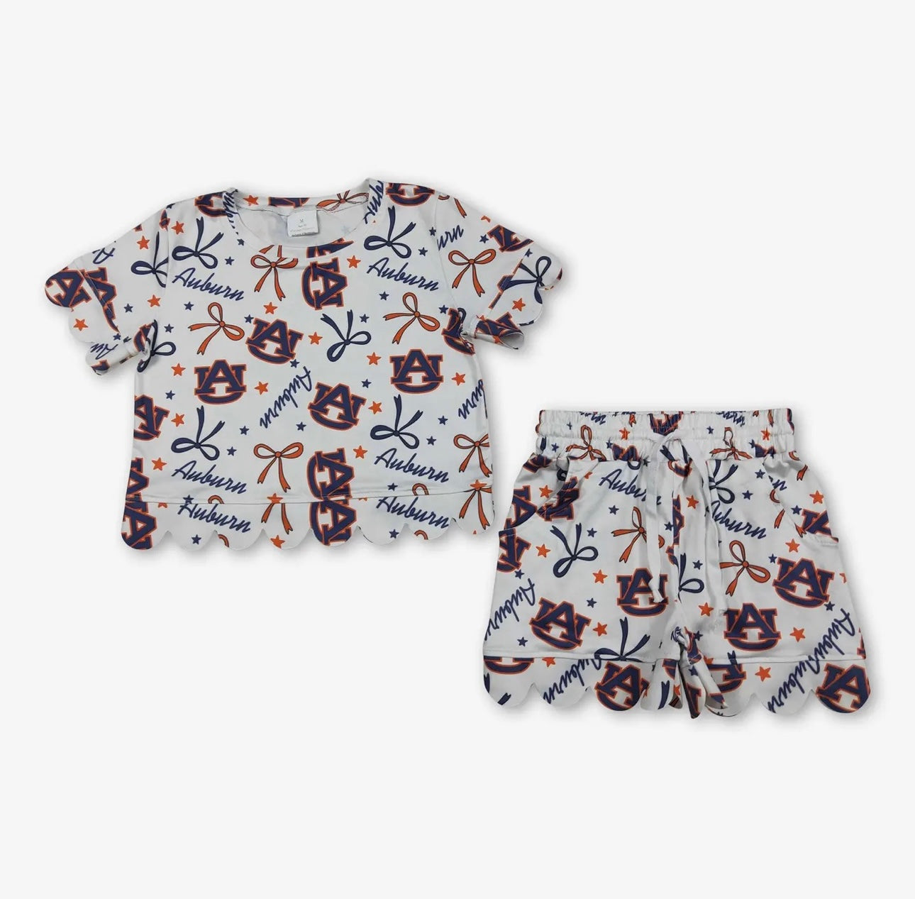 Girls Gameday Scallop Short Set