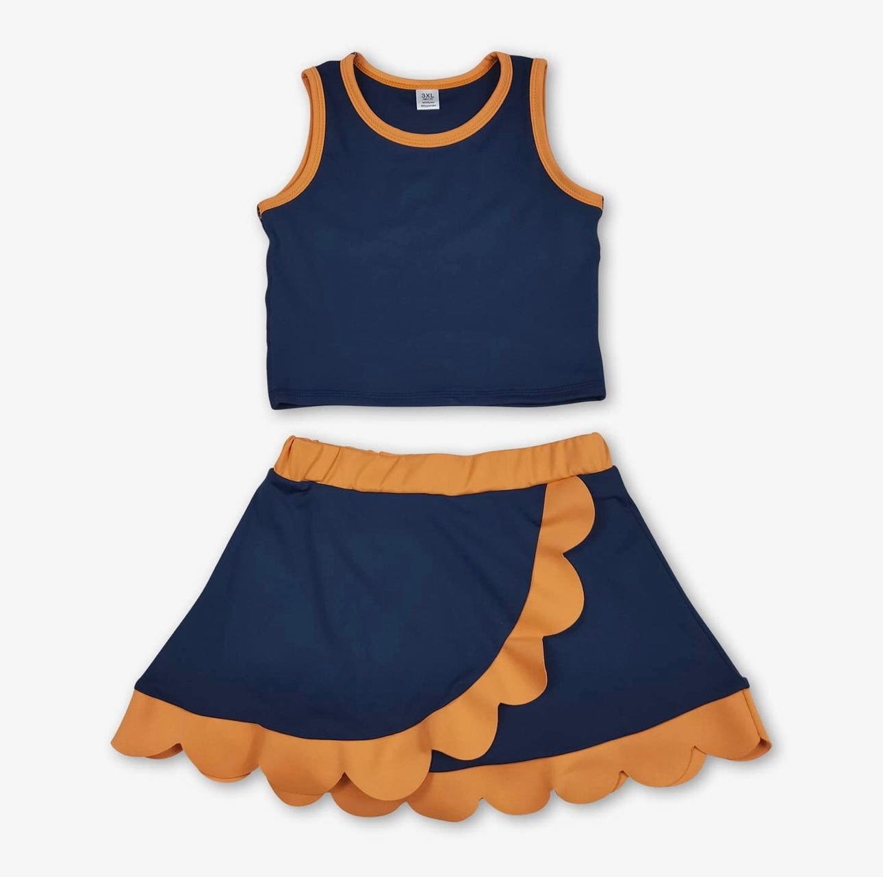 Girls Scallop Active Wear Set