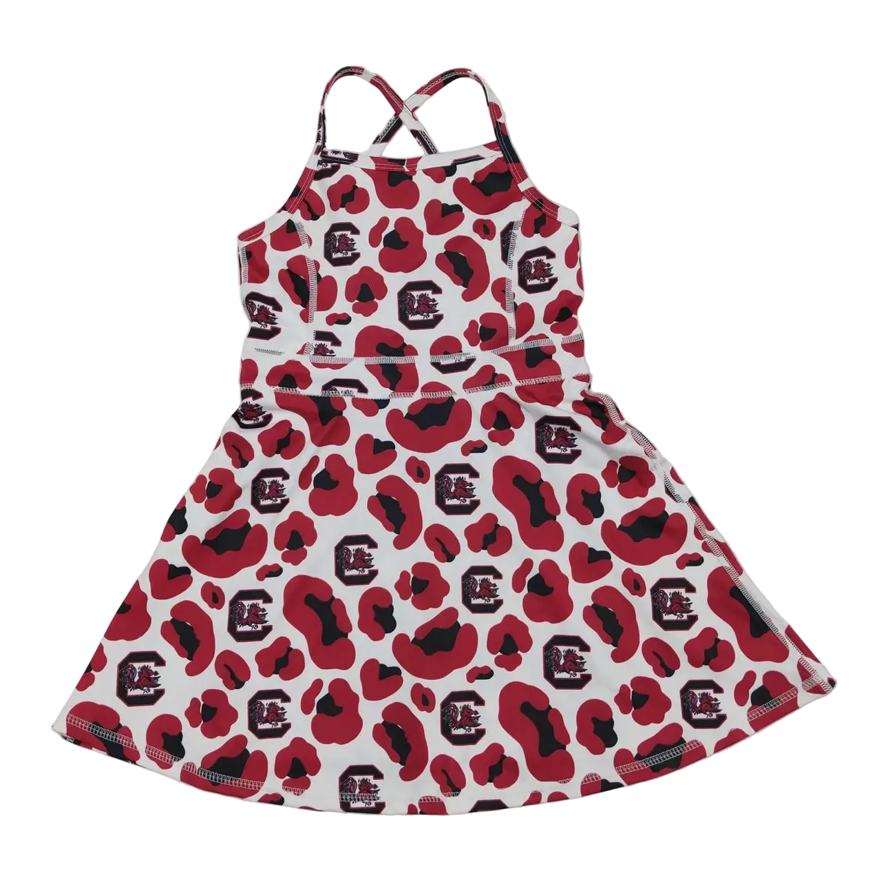 Game Day Leopard Print Girls Athletic Dress