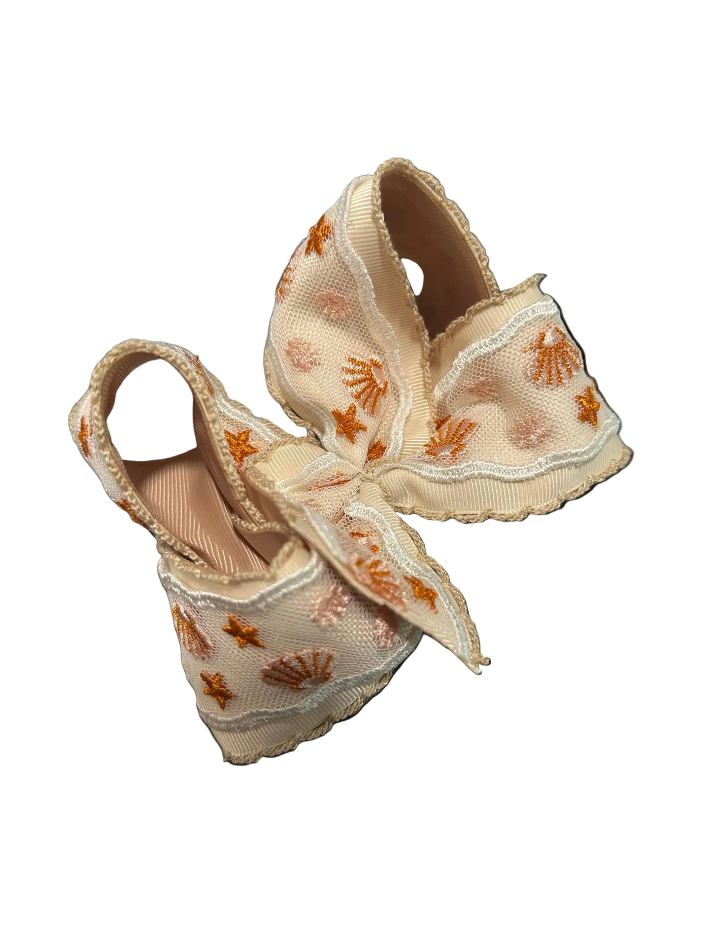 Tan Seashell Bow