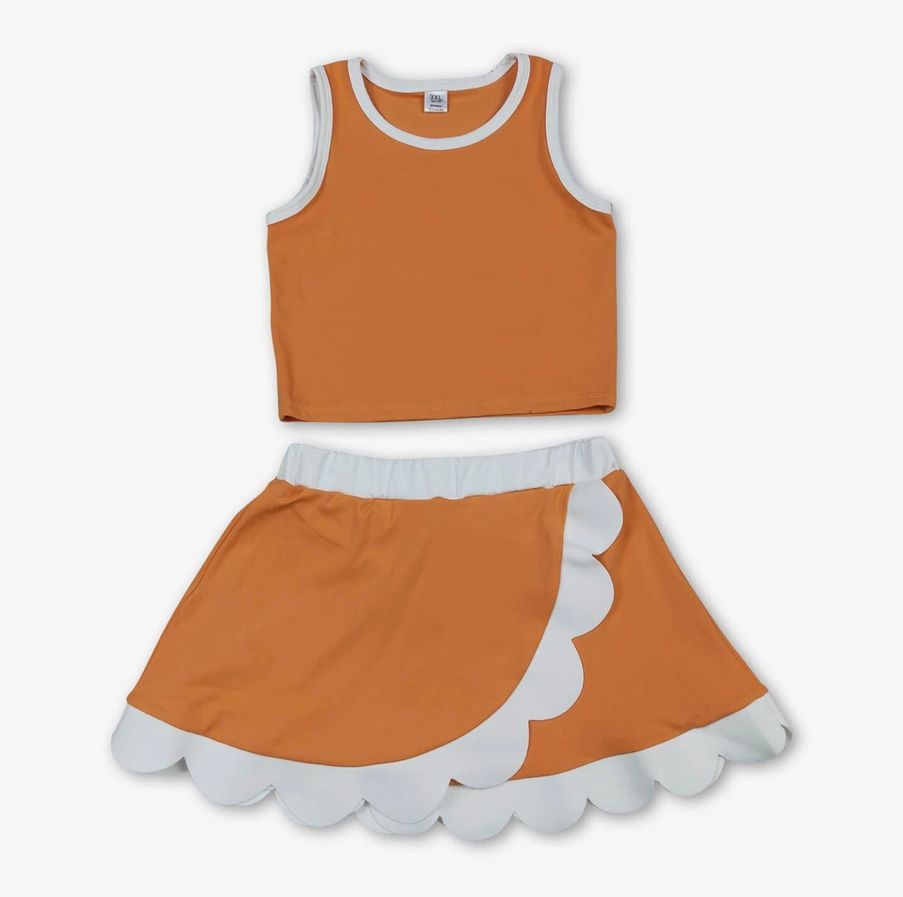 Girls Scallop Active Wear Set