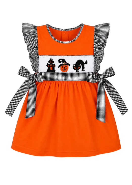 Black Cat Hollow Smocked Dress (PO1 - Eta August)