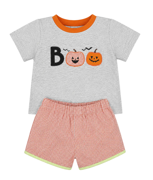 Boo Appliqué Boys Short Set (PO1 - Eta August)