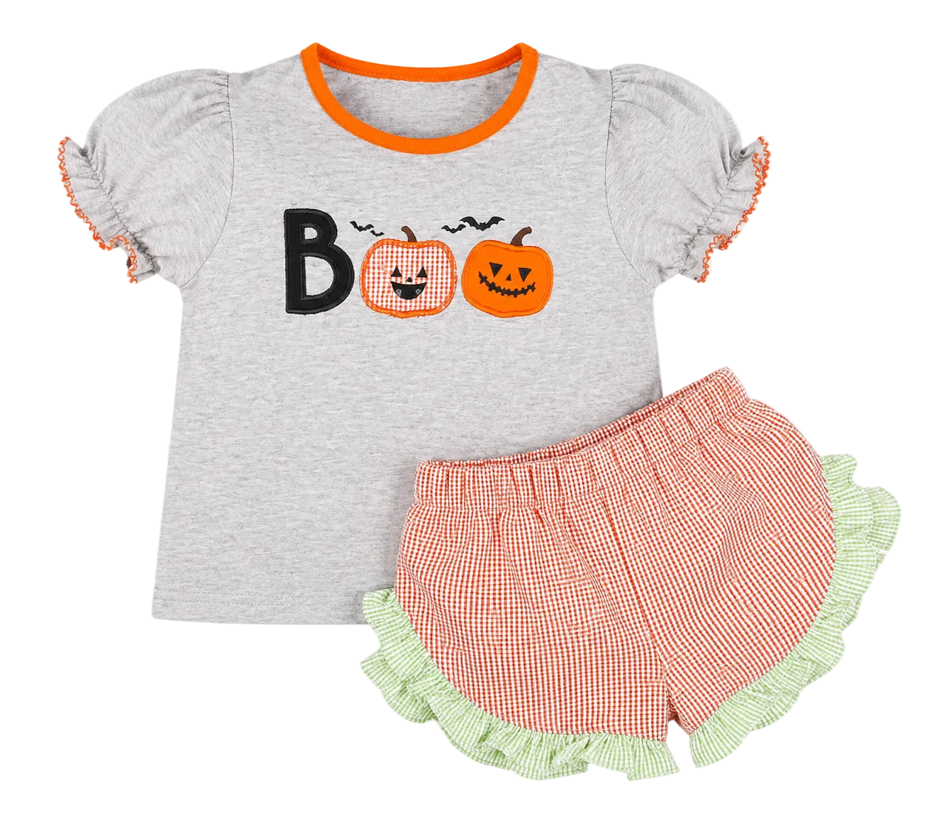 Boo Appliqué Girls Short Set (PO1 - August)