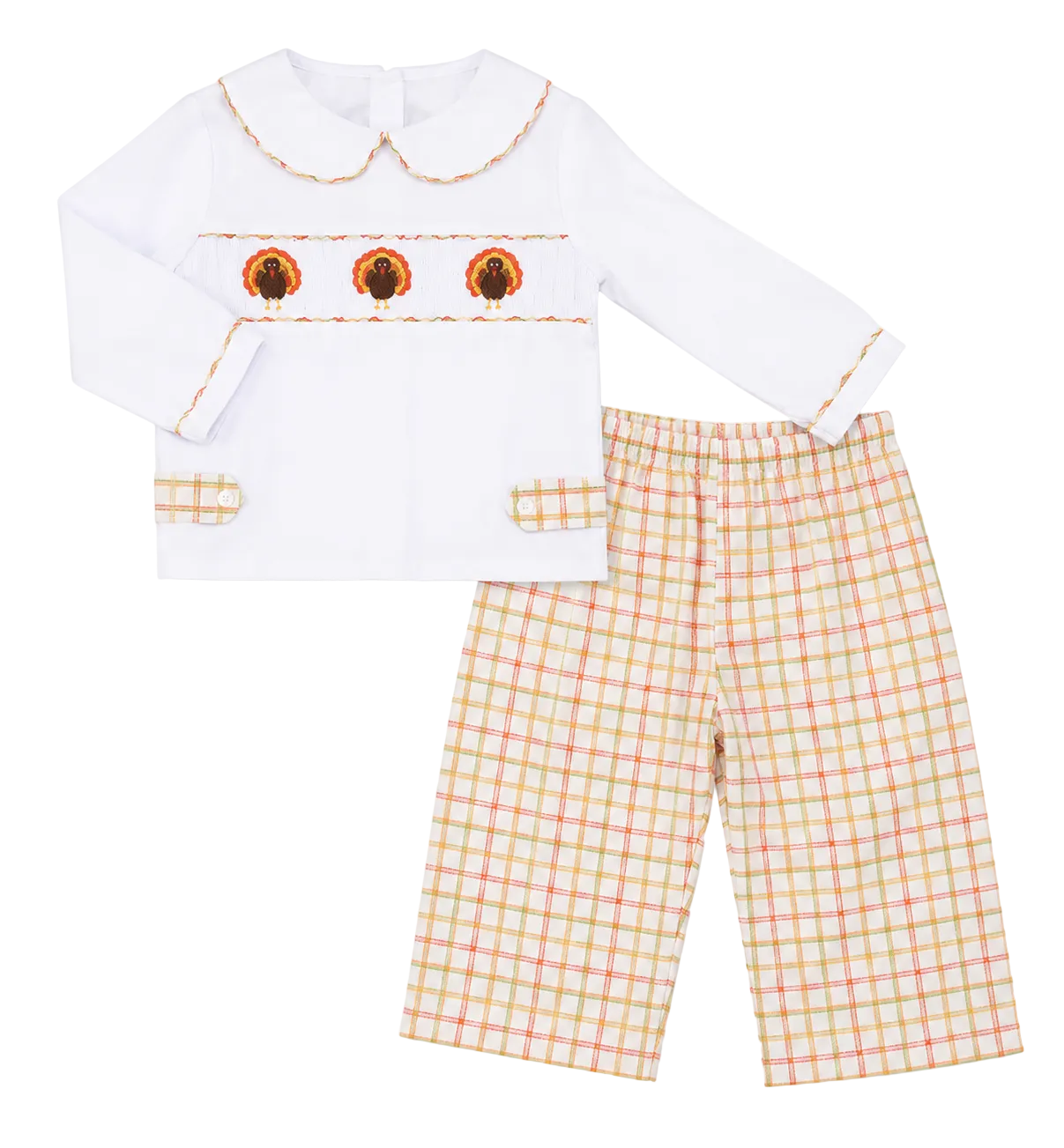 Harvest Turkey Smocked Boys Pants Set (PO1 - Eta August)