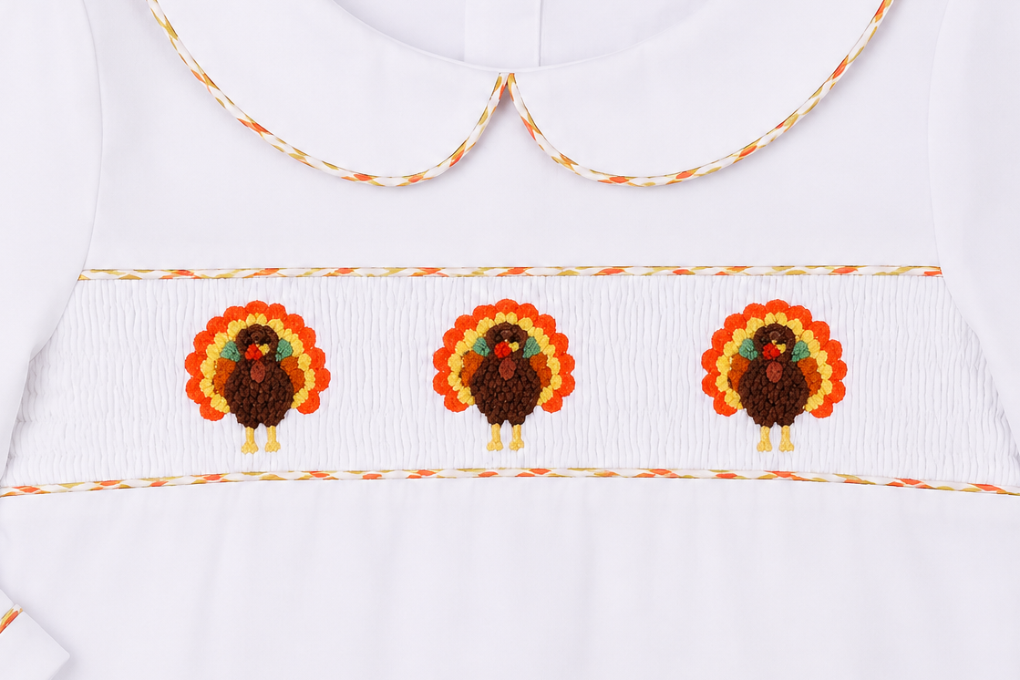 Harvest Turkey Smocked Boys Pants Set (PO1 - Eta August)