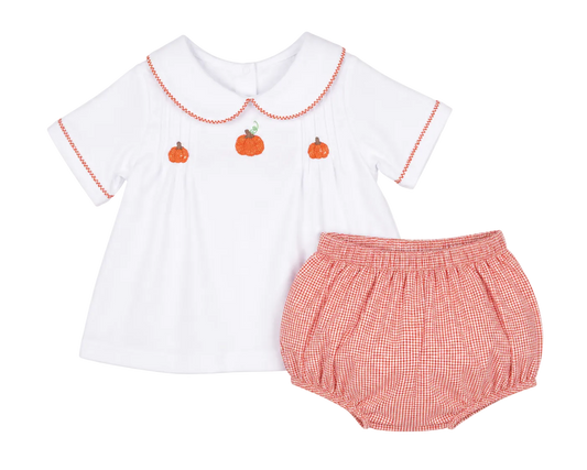 Pumpkin Patch French Knot Heirloom Bloomer Set (PO1 - Eta August)